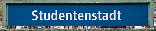 Stationsschild Studentenstadt Stationsschild Studentenstadt